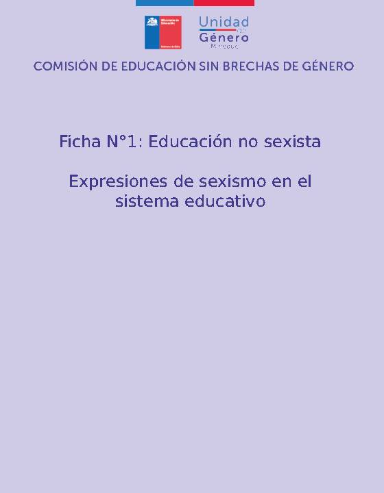 Expresiones de sexismo en el sistema educativo